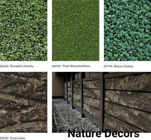 Lamele elewacyjne Budmat - dekory roślinne z kolekcji Nature na elewacje i ogrodzenia