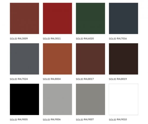 Lamele elewacyjne Budmat - jednolite kolory RAL z kolekcji Solid Colours
